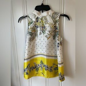 Zara Floral Neck Tie Top